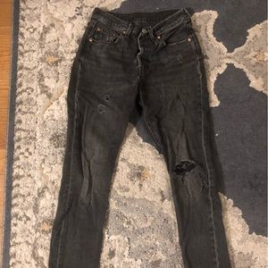 Levi’s black ripped jeans